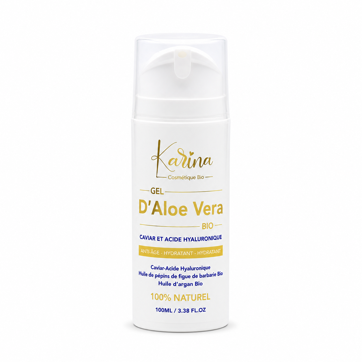 Crème d&rsquo;aloe vera à base Acide Hyaluronique et Caviar d&rsquo;escargot 100 ml