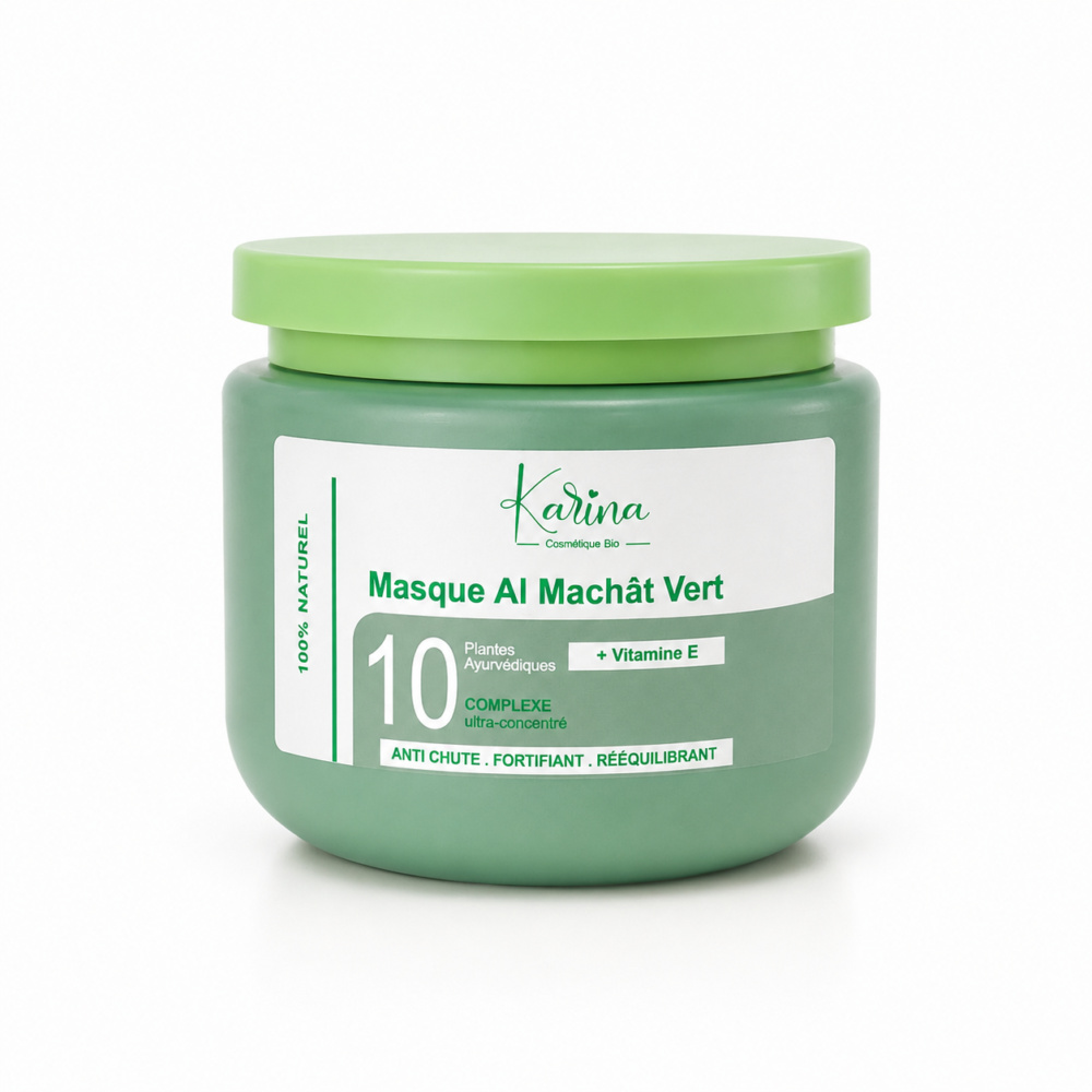 Masque Al Machãt Fortifiant – Complexe Ultra Concentré de 10 Plantes Ayurvédiques et Vitamine E 450 g